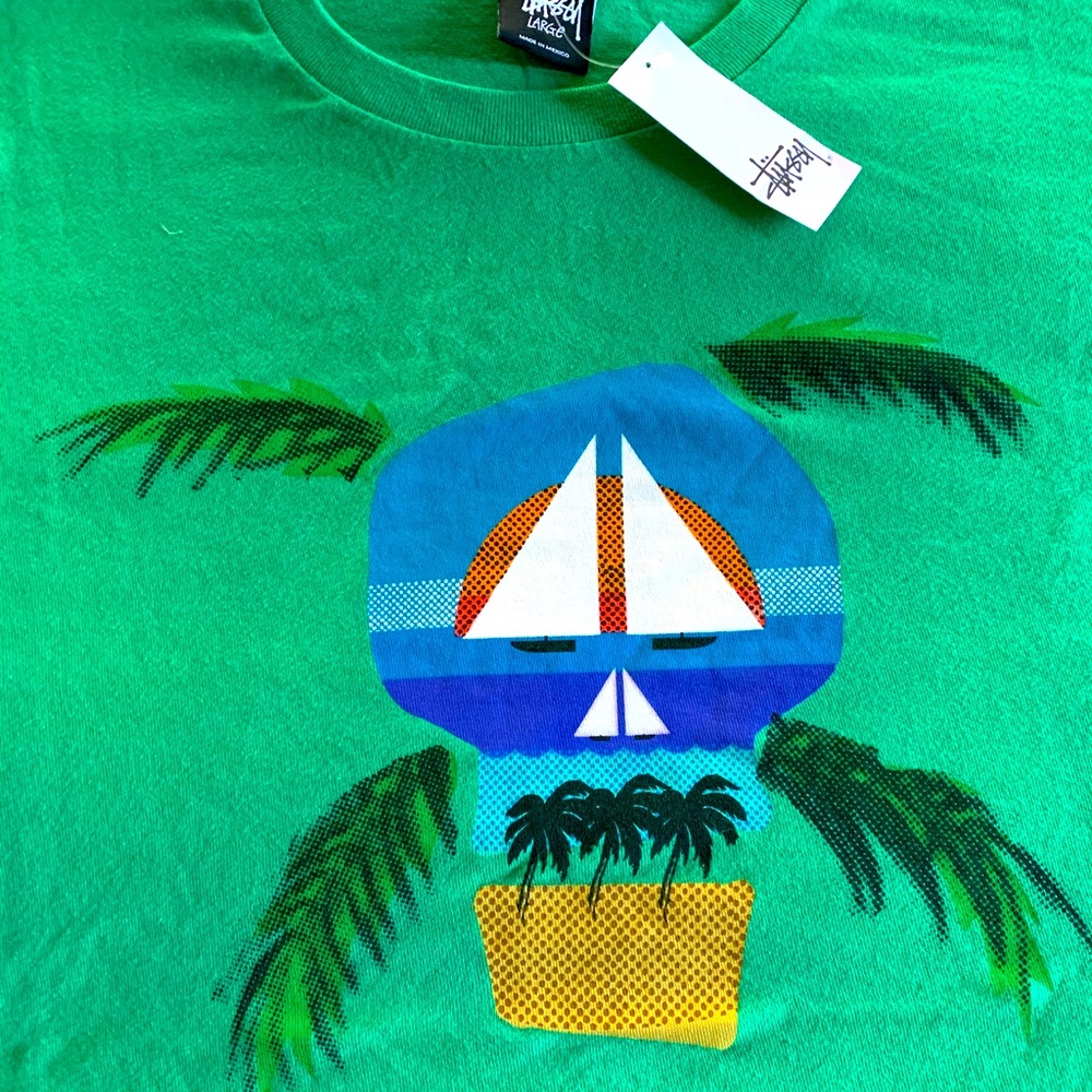 Stussy “island rastaman” large t-shirt